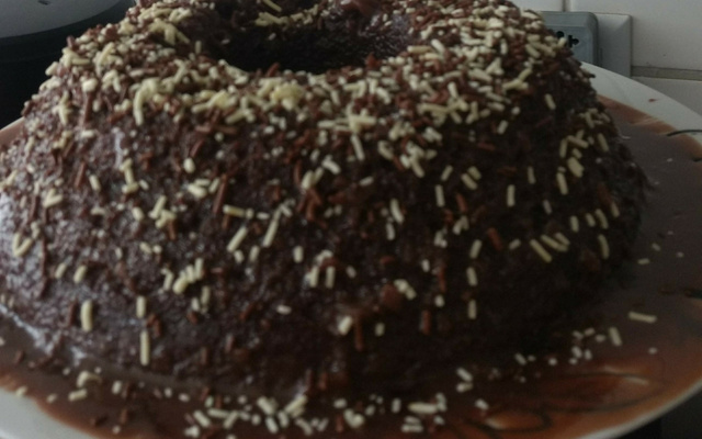 Bolo de chocolate no microondas