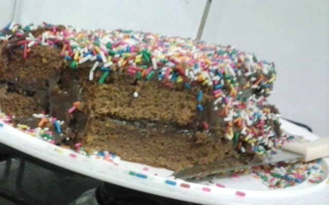 Bolo de chocolate de liquidificador