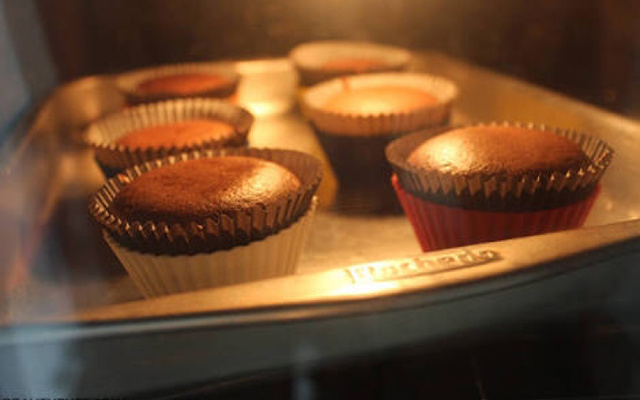 Cupcake de creme de avelã