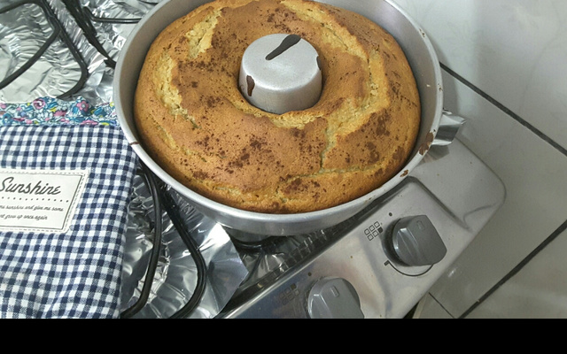 Bolo de banana com aveia