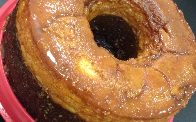 Bolo-pudim de chocolate