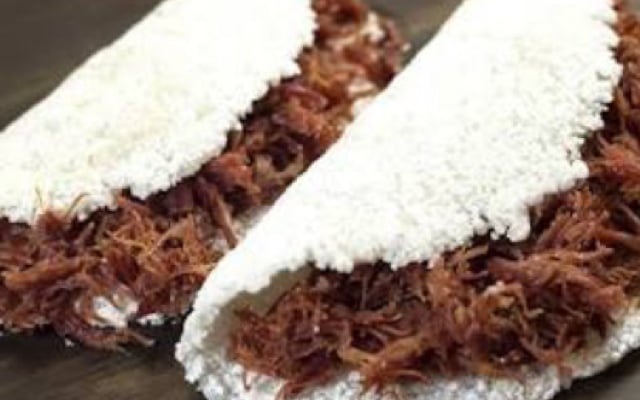 Tapioca com carne de sol