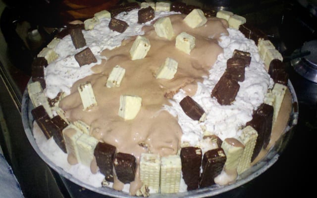 Pavê irresistível de Bis e sorvete