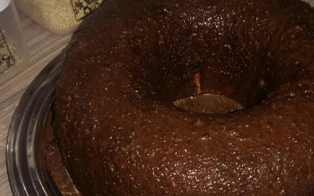 Bolo de cenoura com farinha de arroz