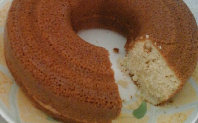 Bolo de arroz cru delicioso