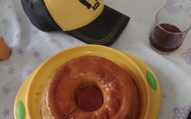 Pudim de maracujá com leite em pó