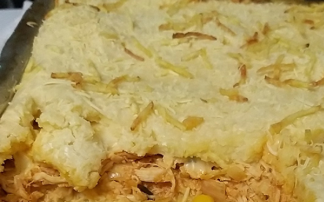 Torta de frango de liquidificador