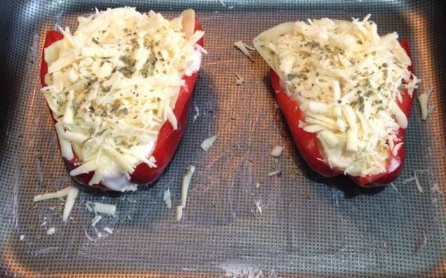 Pimentão recheado com batata