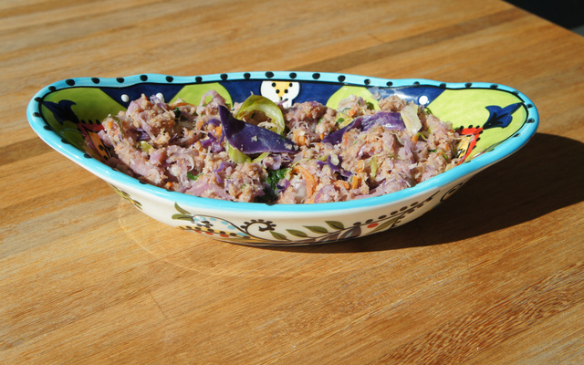 Farofa úmida light de repolho