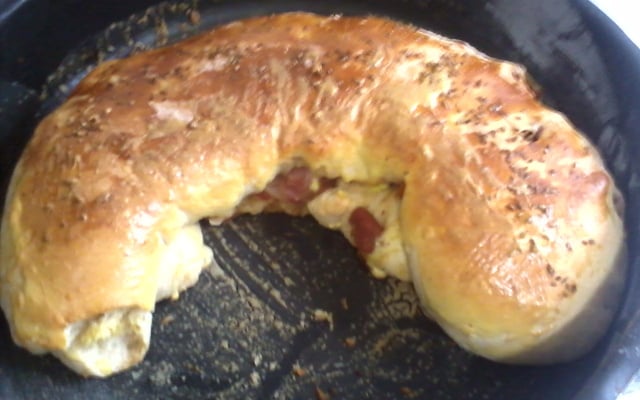 Pão de lingüiça delicioso