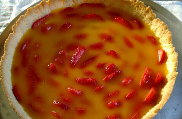 Torta de Maça e Morango