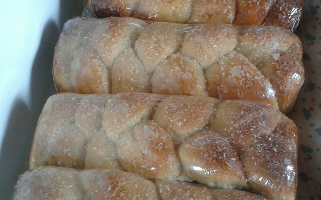 Rosca trançada de coco