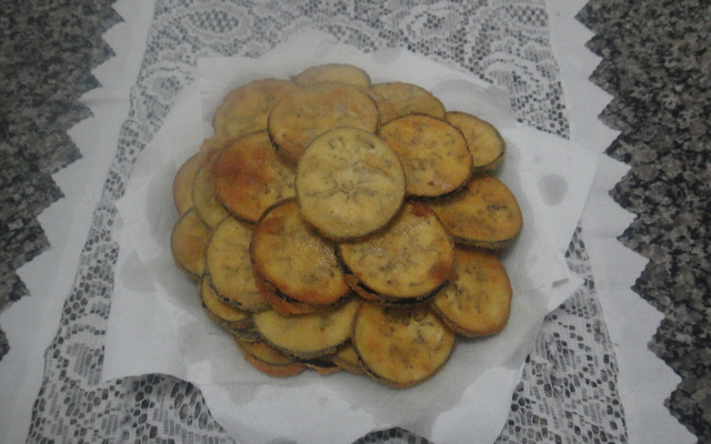 Berinjela frita do Ermes