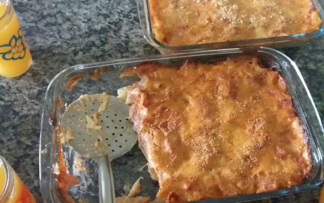 Macarrão com requeijão