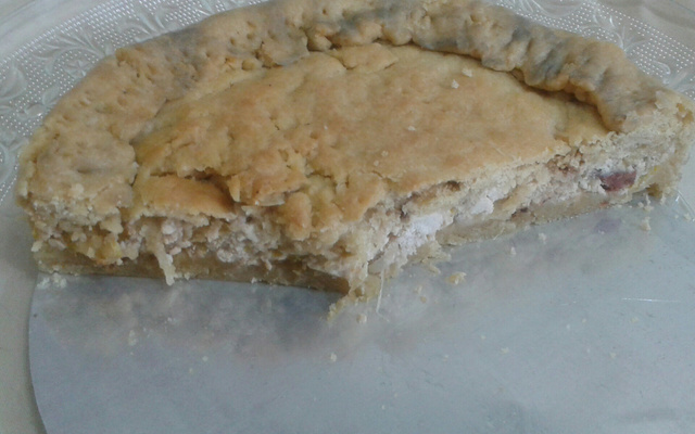 Torta de alho poró com ricota