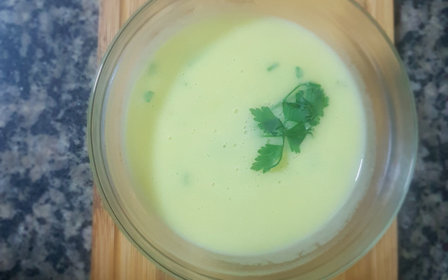 Sopa cremosa de chuchu