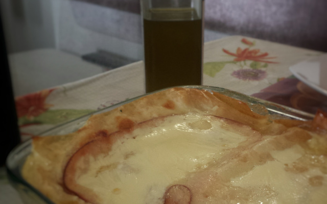 Lasanha integral de peito de peru