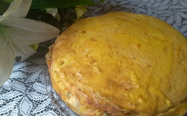 Torta com massa de batata