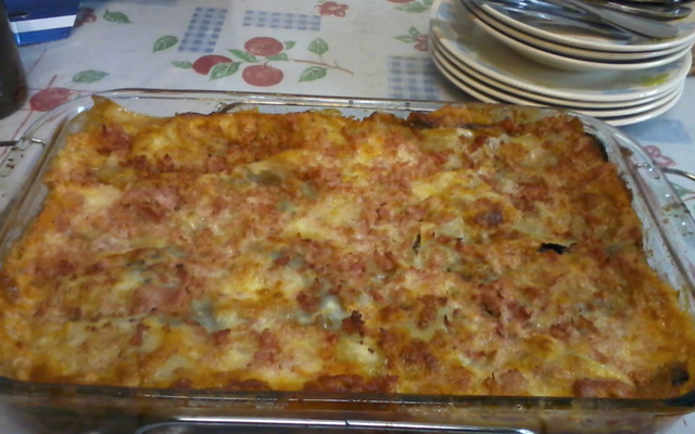 Lasanha prática com berinjela