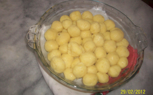 Nhoque com carne moída