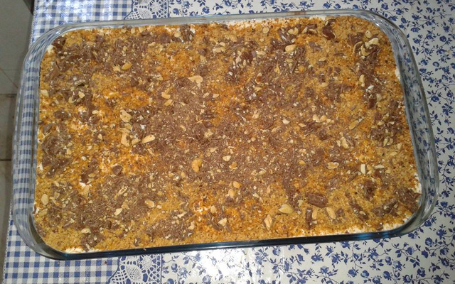 Pavê de chocolate com amendoim da Aline