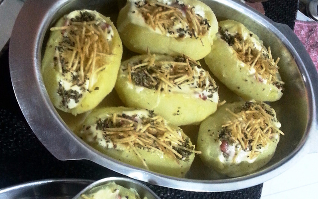 Batata recheada fácil