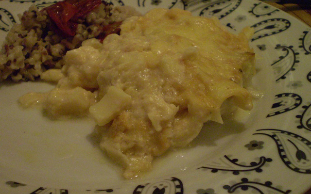 Cação ao molho branco