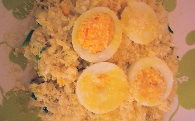Risoto de bacalhau prático