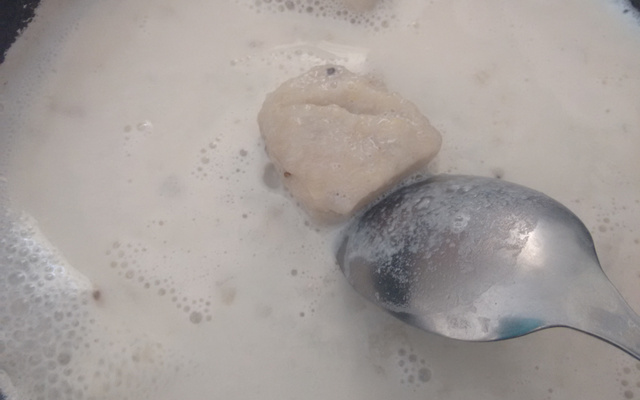 Purê de batata com biomassa da Leila C