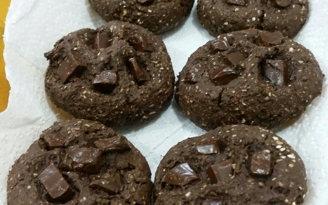 Cookies diet de aveia e chocolate