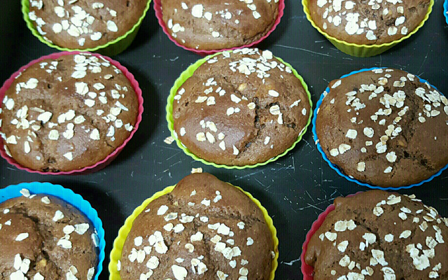 Cupcake integral de pasta de amendoim