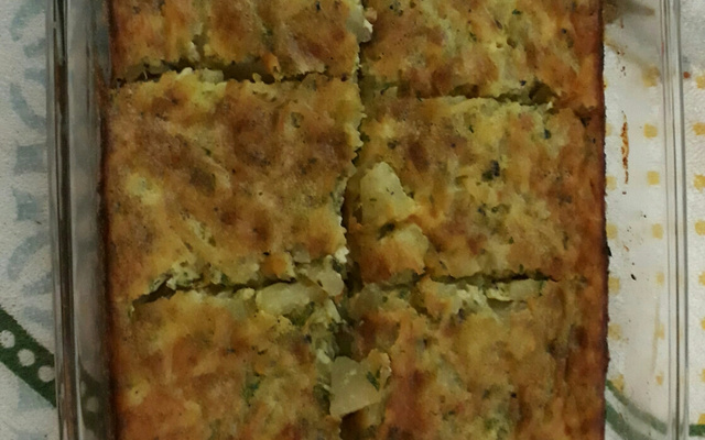 Souflé de chuchu em pedaços