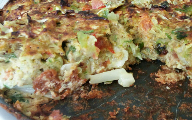 Torta de repolho com sardinha