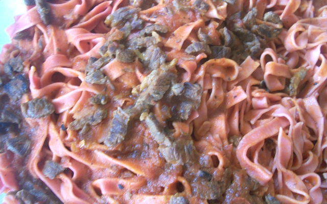 Macarrão com beterraba do Marcelo