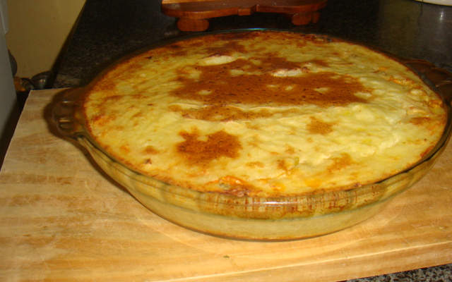 Bolo de batata com frango