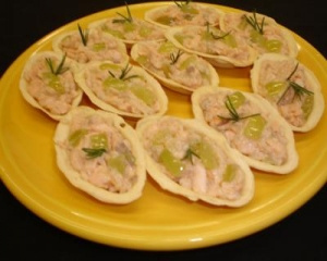 Barquinhas de salmão