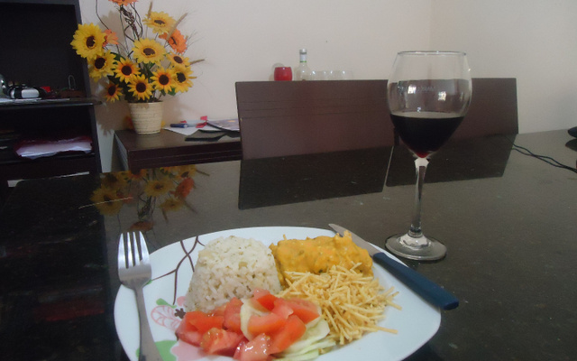 Frango ao molho de abóbora cabocha e requeijão