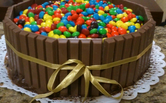 Bolo de Kit Kat à minha moda
