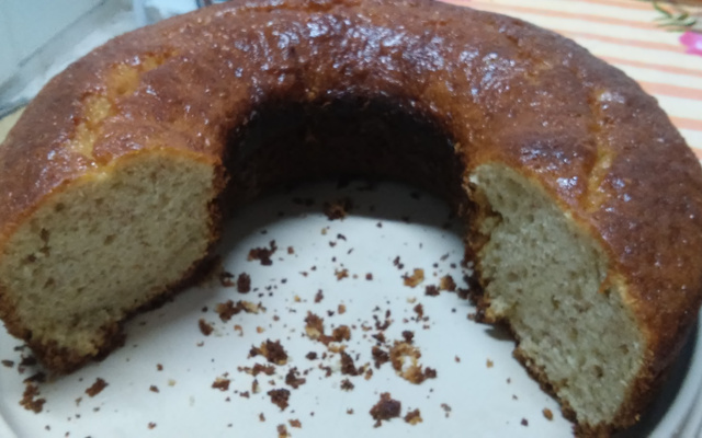 Bolo de banana de liquidificador