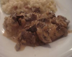 Filé ao funghi e mostarda dijon