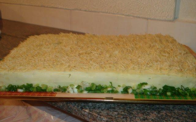 Bolo salgado de pão de forma