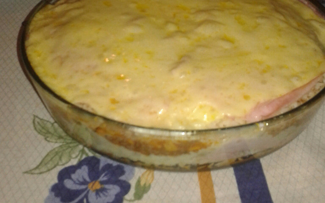 Arroz de forno com carne moída