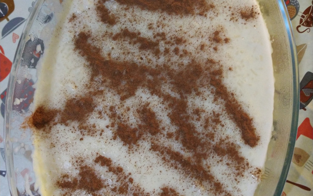 Arroz doce com leite condensado e coco