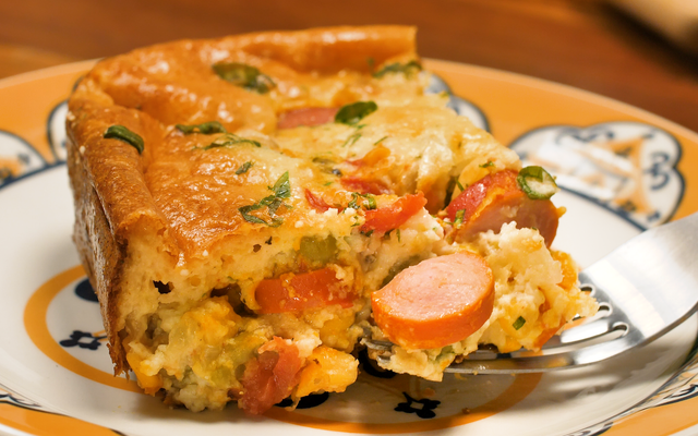 Torta de salsicha de liquidificador