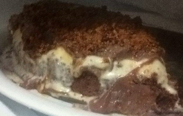 Torta cheesecake falso de paçoca