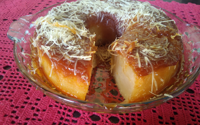 Pudim de farinha de trigo sem ovo