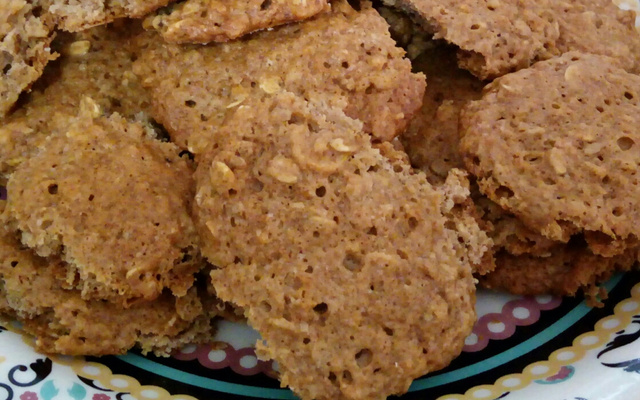 Biscoitos de aveia e banana