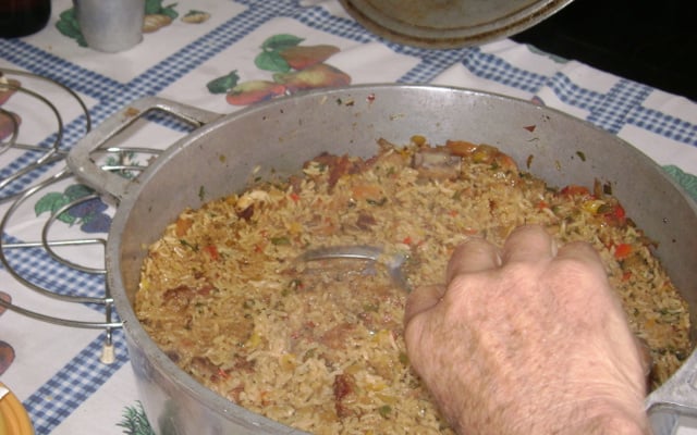 Risoto de costelinha de porco