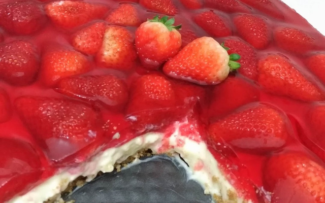 Torta de morango prática