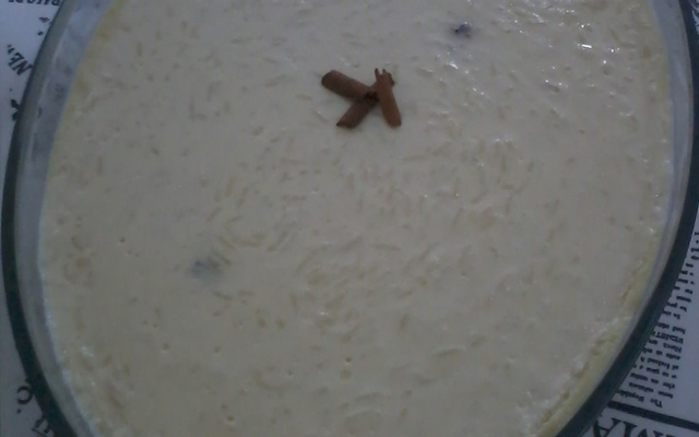 Arroz doce com leite condensado e coco